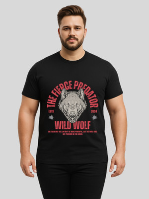 KART BLACK Graphic Print Men Round Neck Black T-Shirt