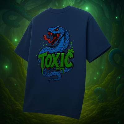 Desi Hood Graphic Print Men Round Neck Navy Blue T-Shirt