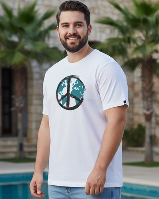BEWAKOOF Printed Men Round Neck White T-Shirt