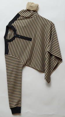 N AND J Striped Men Henley Neck Multicolor T-Shirt