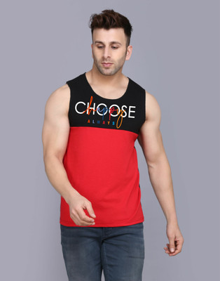 Cryptic Printed Men Round Neck Black, Red T-Shirt