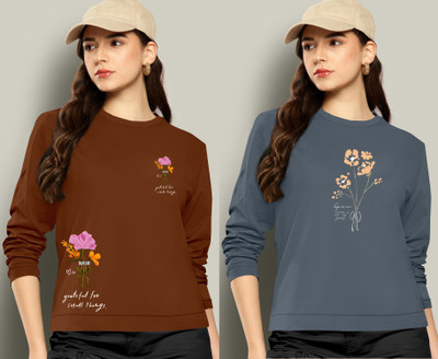 BelleBird Graphic Print Women Round Neck Multicolor T-Shirt