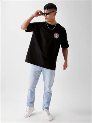 Aahna Fashion Graphic Print Men Round Neck Multicolor T-Shirt