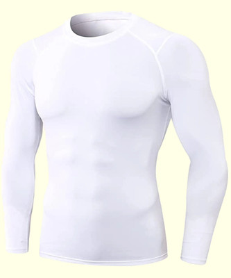 Kyk Solid Men Round Neck White T-Shirt