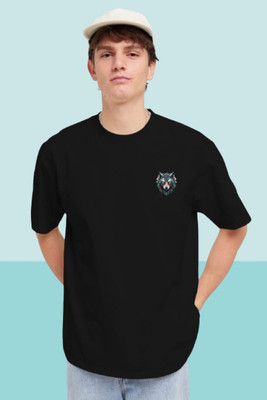 D D FASHION Printed Men Round Neck Black T-Shirt