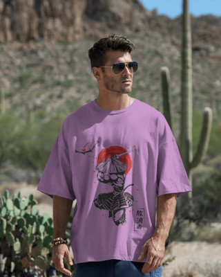 silver moon clothing Graphic Print, Printed Men Round Neck Purple T-Shirt