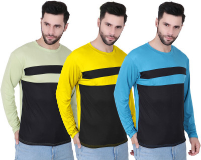 PICKURTEE Colorblock Men Round Neck Multicolor T-Shirt