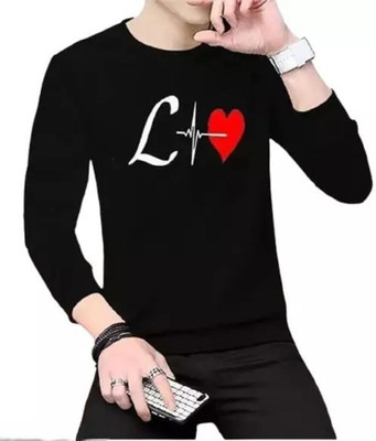 clickwell Printed Men Round Neck Black T-Shirt
