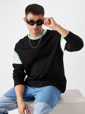 The Souled Store Colorblock Men Round Neck Multicolor T-Shirt