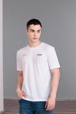 FLYIND VOGUE OUTFIT Solid Men Round Neck White T-Shirt