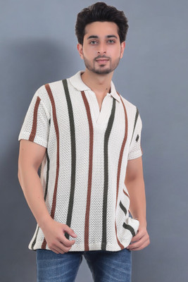 LWALS Printed Men Polo Neck Multicolor T-Shirt