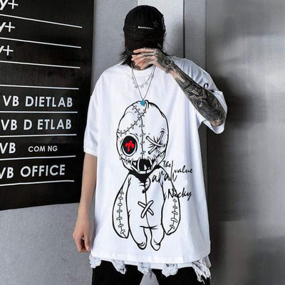 NB NICKY BOY Printed Men Round Neck White T-Shirt