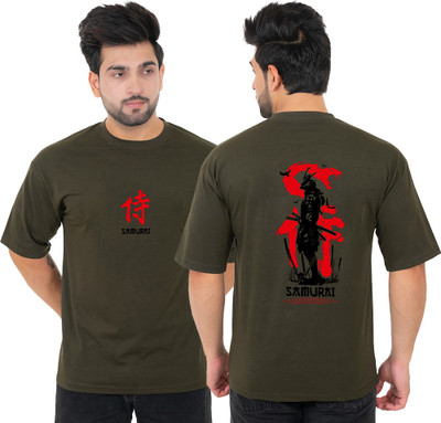 HA Classic Printed Men Round Neck Dark Green T-Shirt