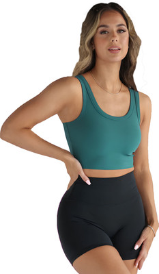 Peach Blossom Solid Women Scoop Neck Blue T-Shirt