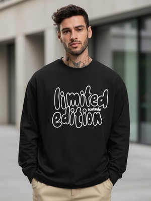 Leotude Printed Men Round Neck Black T-Shirt