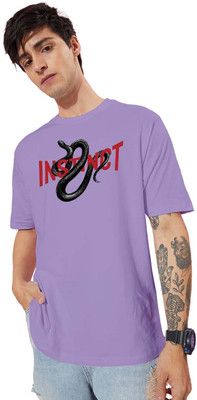 OrrganicChics Graphic Print Men Round Neck Purple T-Shirt