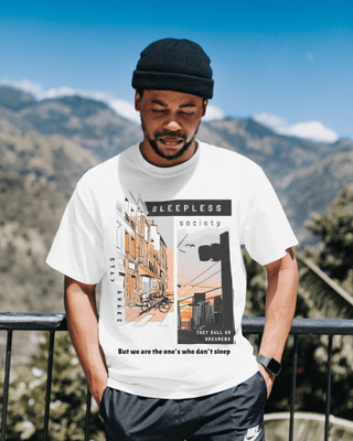 Mammoth Street Wear Graphic Print Men Round Neck Multicolor T-Shirt