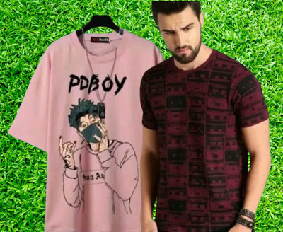 Magpy Printed Men Round Neck Multicolor T-Shirt