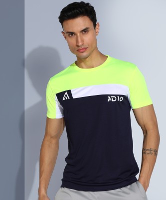 Adrenex Colorblock Men Round Neck Multicolor T-Shirt