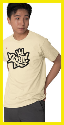 Streetfluencer Printed Men Round Neck Beige T-Shirt