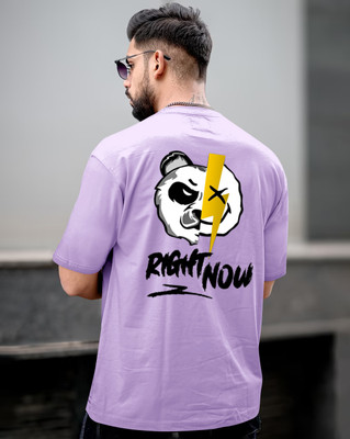 DD Dark Drive Printed Men Round Neck Purple T-Shirt