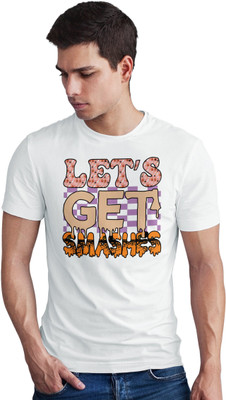 Seek Buy Love Printed Men Round Neck White T-Shirt