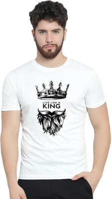 AFCollection Printed Men Round Neck White T-Shirt