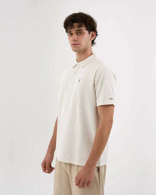 DCYPHR Solid Men Polo Neck White T-Shirt