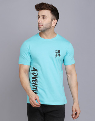 MINISTRY OF FRIENDS Typography Men Round Neck Light Blue T-Shirt