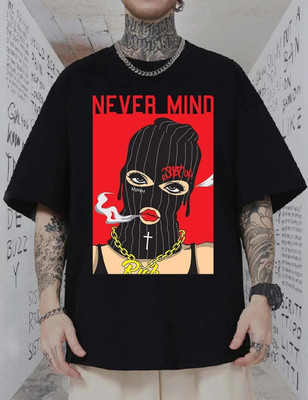 Benny Brooks Graphic Print Men Round Neck Black T-Shirt