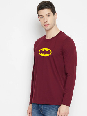 London Crew Printed Men Round Neck Maroon T-Shirt