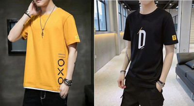 Mozzby Lifestyle Printed Men Round Neck Yellow T-Shirt