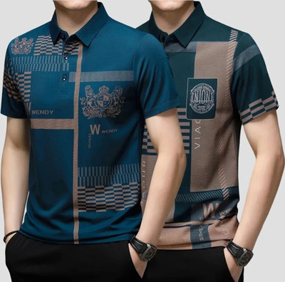 ENDGAME Printed Men Polo Neck Multicolor T-Shirt