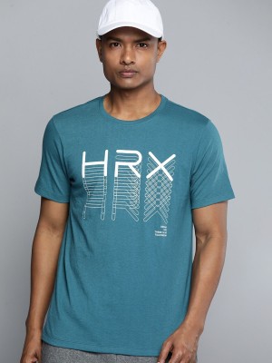 HRX by Hrithik Roshan Typography Men Round Neck Green T-Shirt