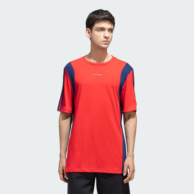 ADIDAS Graphic Print Men Crew Neck Red T-Shirt