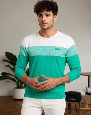 TrendShaper Printed Men Round Neck Green T-Shirt