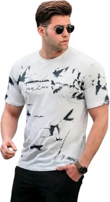 COPEHHI Printed Men Round Neck White T-Shirt
