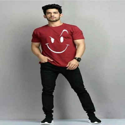 TARSHI Printed Men Round Neck Multicolor T-Shirt