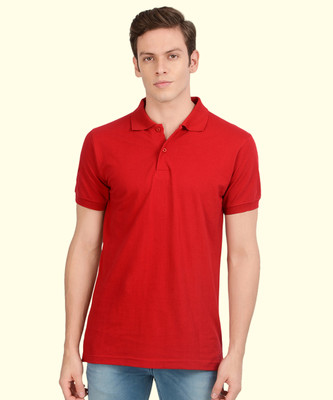SCOTT INTERNATIONAL Solid Men Polo Neck Red T-Shirt