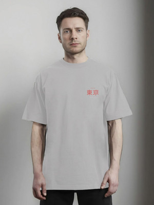 Moda Rapido Printed Men Round Neck Grey T-Shirt