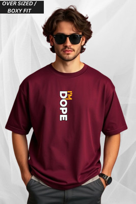 UrGear Printed Men Round Neck Maroon T-Shirt