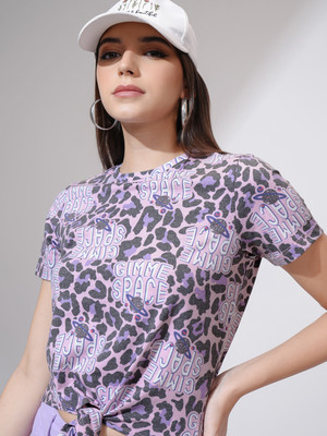 Tokyo Talkies Printed Women Round Neck Multicolor T-Shirt