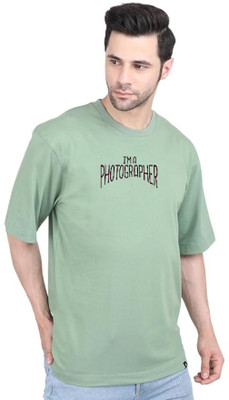 CHITRA STYLE Typography Men Round Neck Green T-Shirt