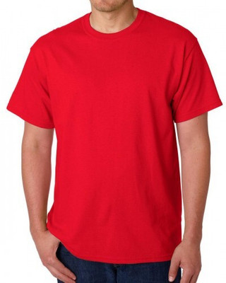 FRANSCART Solid Men Round Neck Red T-Shirt