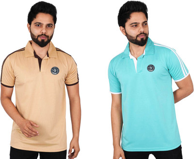 La Milano Printed Men Polo Neck Multicolor T-Shirt