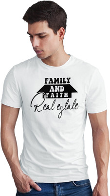 Seek Buy Love Printed Men Round Neck White T-Shirt