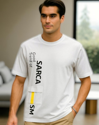 Boldrift Printed Men Round Neck White T-Shirt