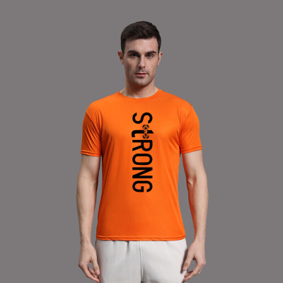 InkTees Printed Men Round Neck Orange T-Shirt