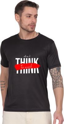 Aaso Graphic Print Men Round Neck Black T-Shirt