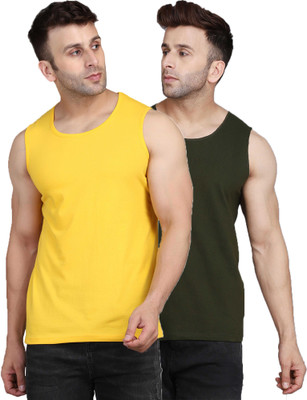 SLOWLORIS Solid Men Scoop Neck Multicolor T-Shirt